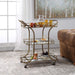 Stassi Serving Cart Antiqued Gold-Furniture-Uttermost-Lighting Design Store