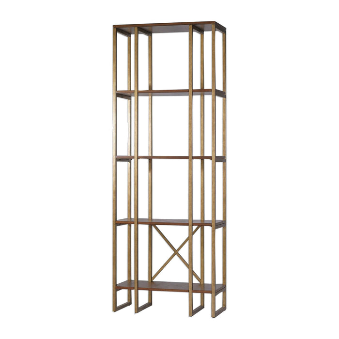 Karishma Etagere Brushed Antique Gold-Furniture-Uttermost-Lighting Design Store