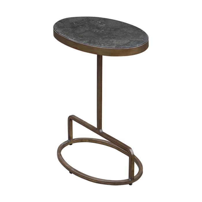 Jessenia Accent Table Antiqued Brushed Gold-Furniture-Uttermost-Lighting Design Store