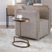 Jessenia Accent Table Antiqued Brushed Gold-Furniture-Uttermost-Lighting Design Store