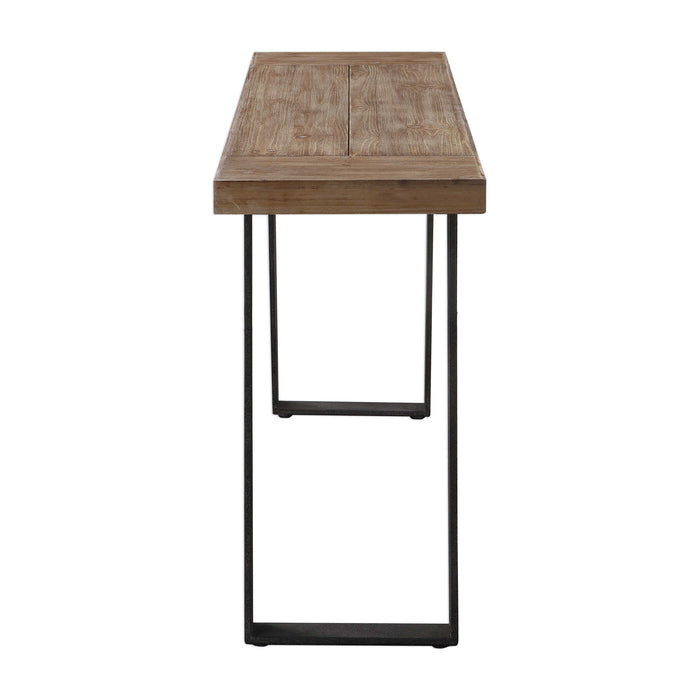 Freddy Console Table Aged Black-Furniture-Uttermost-Lighting Design Store