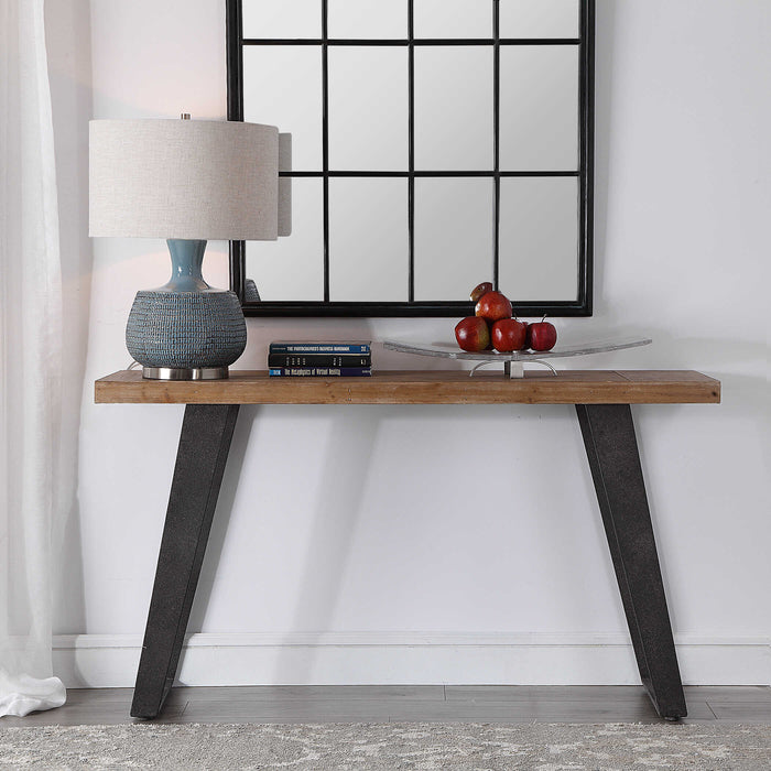 Freddy Console Table Aged Black-Furniture-Uttermost-Lighting Design Store