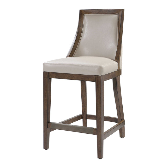 Purcell Counter Stool Smooth Walnut-Furniture-Uttermost-Lighting Design Store
