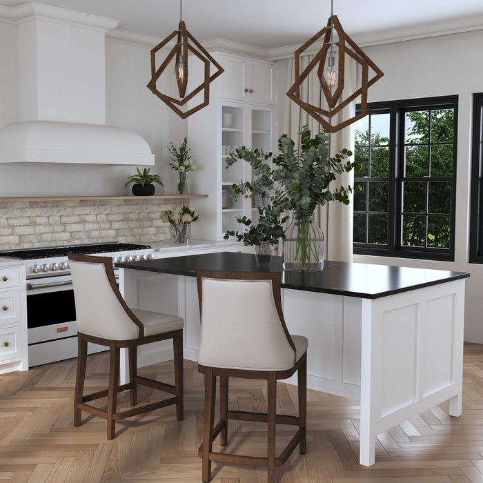 Purcell Counter Stool Smooth Walnut-Furniture-Uttermost-Lighting Design Store