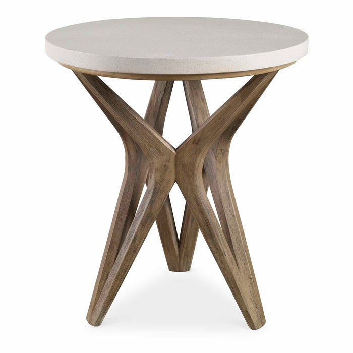 Marnie Accent Table Mixed Woods With An Natural Ivory-Furniture-Uttermost-Lighting Design Store