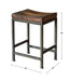 Beck Counter Stool Dark Walnut-Furniture-Uttermost-Lighting Design Store