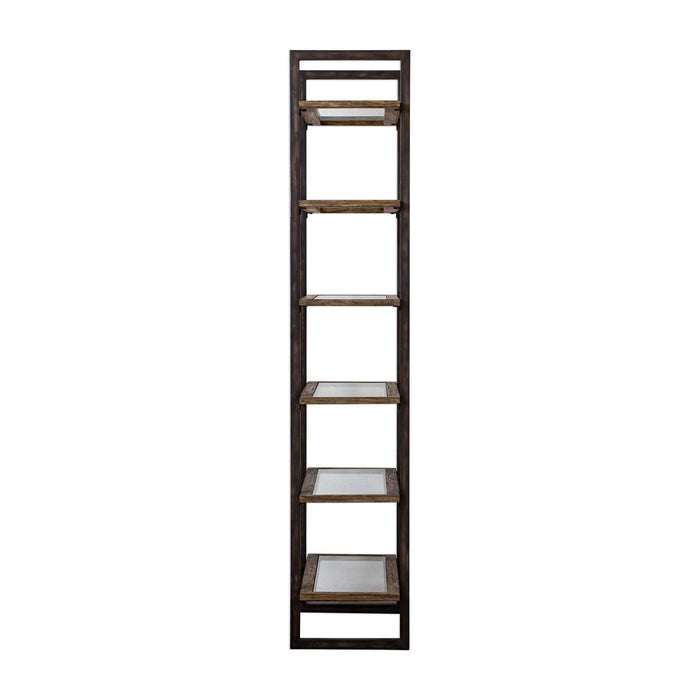 Olwyn Etagere Aged Steel-Furniture-Uttermost-Lighting Design Store