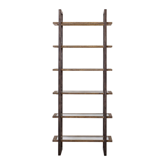 Olwyn Etagere Aged Steel-Furniture-Uttermost-Lighting Design Store