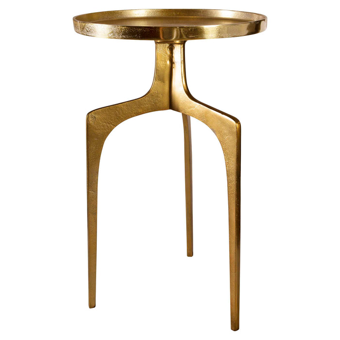 Kenna Accent Table Textured Soft Gold-Furniture-Uttermost-Lighting Design Store