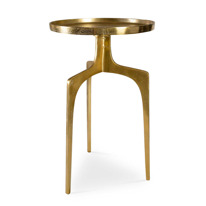 Kenna Accent Table Textured Soft Gold-Furniture-Uttermost-Lighting Design Store