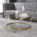Kellen Coffee Table Stainless Steel-Furniture-Uttermost-Lighting Design Store