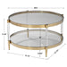 Kellen Coffee Table Stainless Steel-Furniture-Uttermost-Lighting Design Store