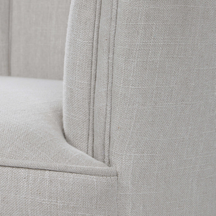 Janie Accent Chair Polished Nickel-Furniture-Uttermost-Lighting Design Store