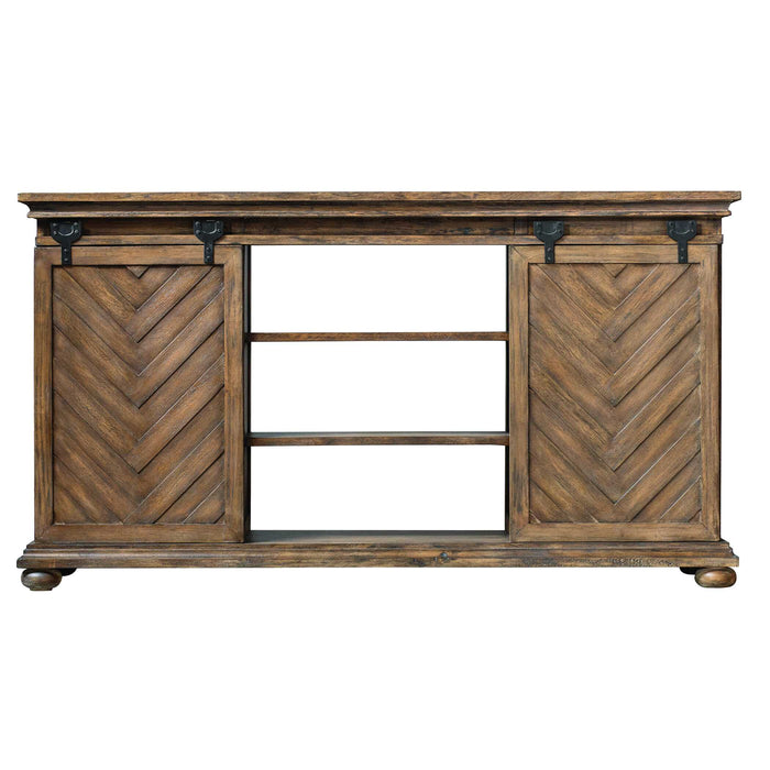 Primalia Media Console Aged Black Iron-Furniture-Uttermost-Lighting Design Store