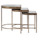India Nesting Tables, Set/3 Antique Brushed Gold-Furniture-Uttermost-Lighting Design Store
