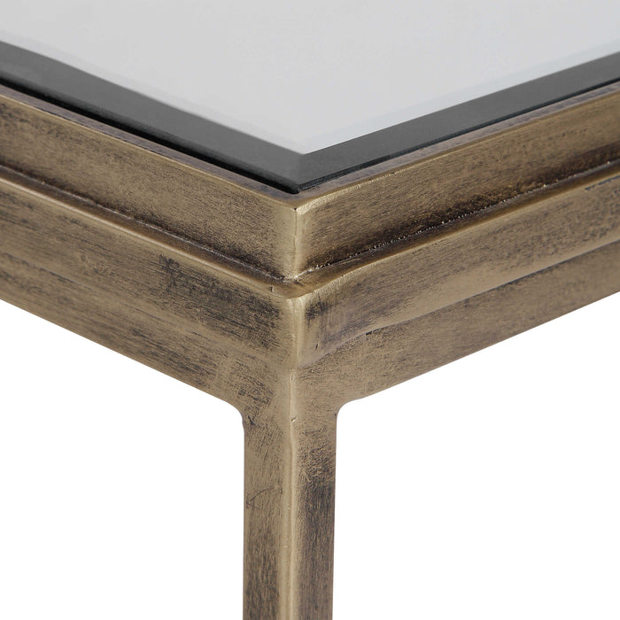 India Nesting Tables, Set/3 Antique Brushed Gold-Furniture-Uttermost-Lighting Design Store