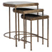 India Nesting Tables, Set/3 Antique Brushed Gold-Furniture-Uttermost-Lighting Design Store