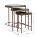 India Nesting Tables, Set/3 Antique Brushed Gold-Furniture-Uttermost-Lighting Design Store