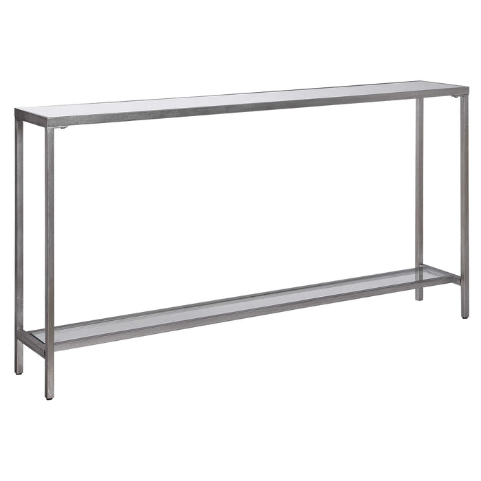 Hayley Console Table Antiqued Silver Leaf-Furniture-Uttermost-Lighting Design Store