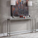 Hayley Console Table Antiqued Silver Leaf-Furniture-Uttermost-Lighting Design Store