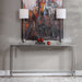 Hayley Console Table Antiqued Silver Leaf-Furniture-Uttermost-Lighting Design Store