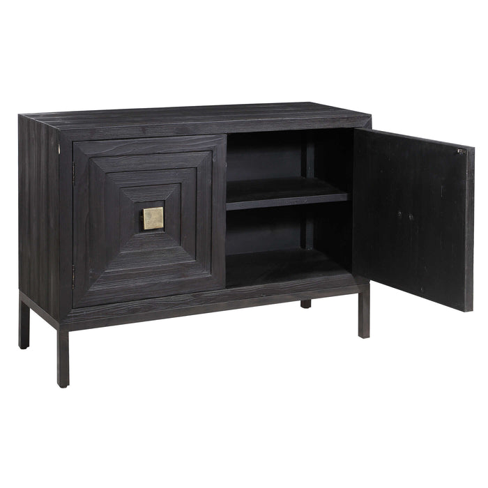 Aiken Cabinet Brushed Brass-Furniture-Uttermost-Lighting Design Store