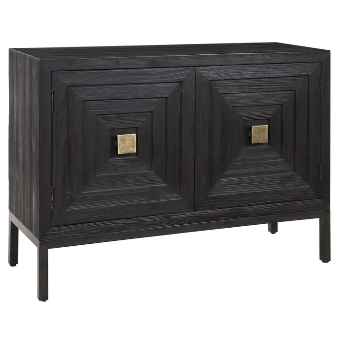 Aiken Cabinet Brushed Brass-Furniture-Uttermost-Lighting Design Store