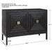 Aiken Cabinet Brushed Brass-Furniture-Uttermost-Lighting Design Store