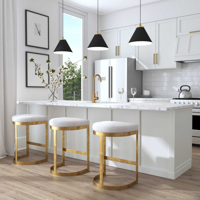 Ivanna Counter Stool Antique Gold Leaf-Furniture-Uttermost-Lighting Design Store