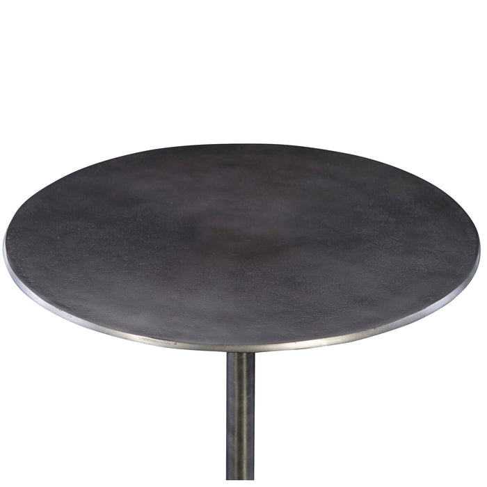 Beacon Accent Table Antique Nickel-Furniture-Uttermost-Lighting Design Store