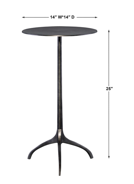 Beacon Accent Table Antique Nickel-Furniture-Uttermost-Lighting Design Store