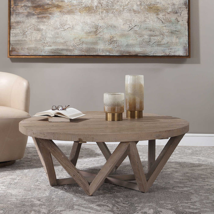 Kendry Coffee Table Natural Wood-Furniture-Uttermost-Lighting Design Store