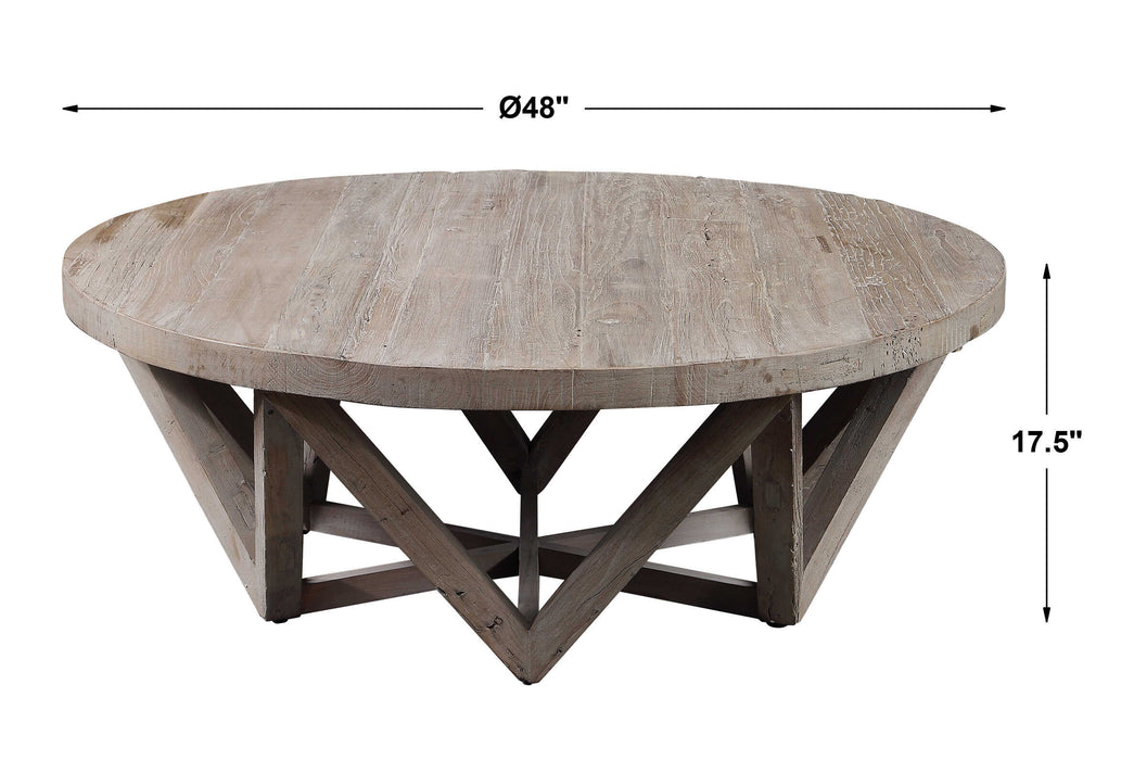 Kendry Coffee Table Natural Wood-Furniture-Uttermost-Lighting Design Store