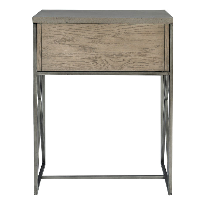 Cartwright Side Table Brushed Pewter-Furniture-Uttermost-Lighting Design Store