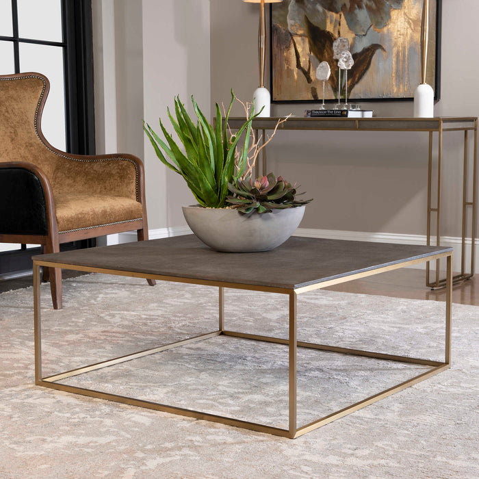 Trebon Coffee Table Stainless Steel-Furniture-Uttermost-Lighting Design Store