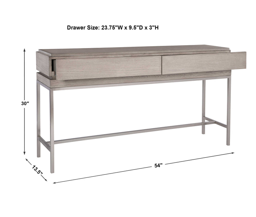 Kamala Console Table Stainless Steel-Furniture-Uttermost-Lighting Design Store