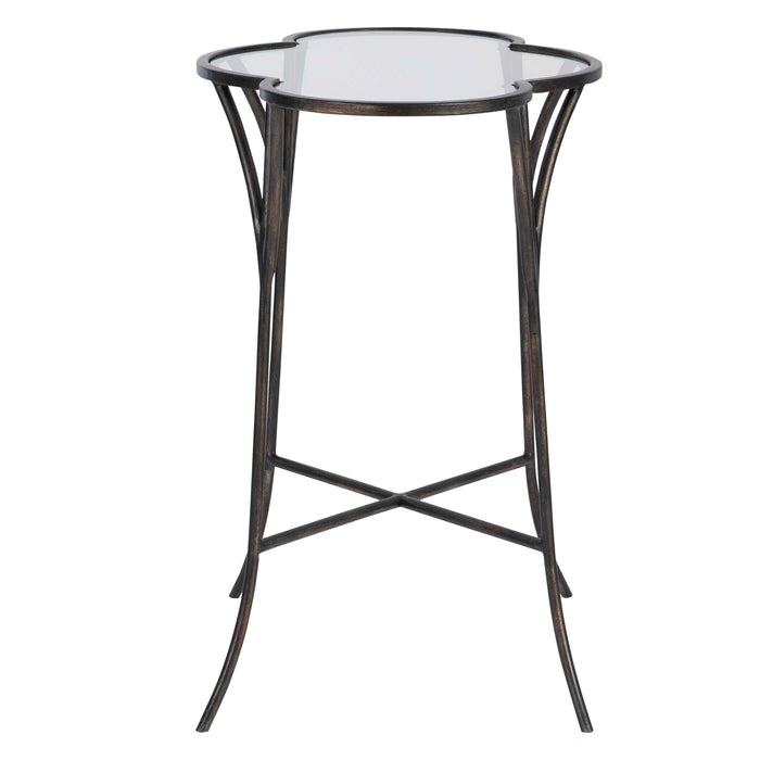 Adhira Accent Table Aged Black-Furniture-Uttermost-Lighting Design Store
