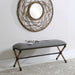 Braddock Bench Cream-Furniture-Uttermost-Lighting Design Store