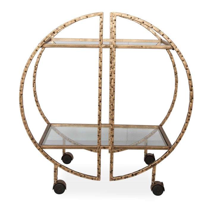 Zelina Bar Cart Antique Gold-Furniture-Uttermost-Lighting Design Store