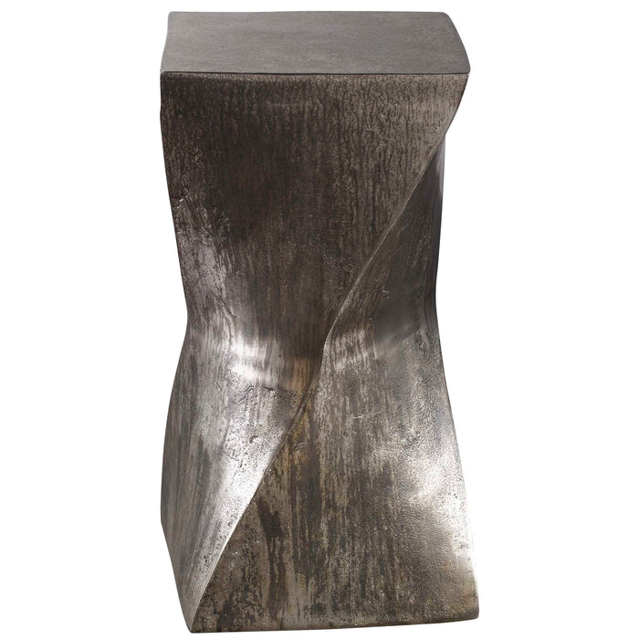 Euphrates Accent Table Tarnished Silver-Furniture-Uttermost-Lighting Design Store