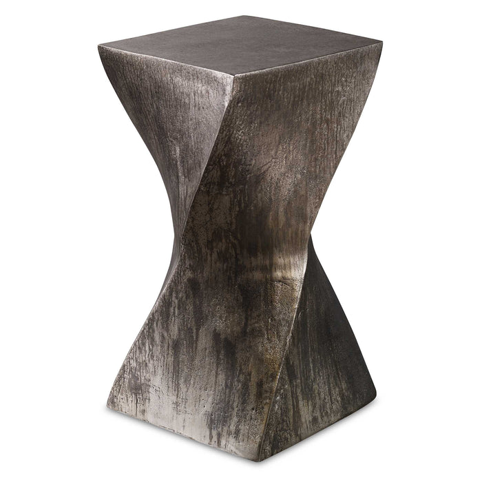 Euphrates Accent Table Tarnished Silver-Furniture-Uttermost-Lighting Design Store
