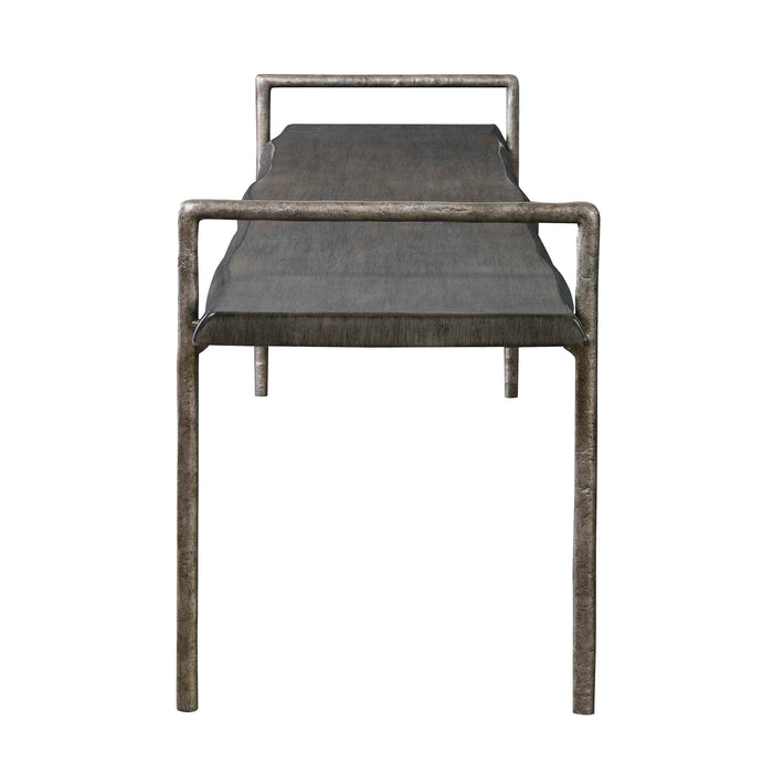 Chandos Bench Dark Gray-Furniture-Uttermost-Lighting Design Store