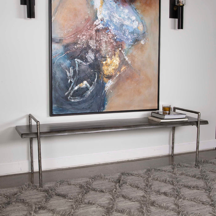 Chandos Bench Dark Gray-Furniture-Uttermost-Lighting Design Store