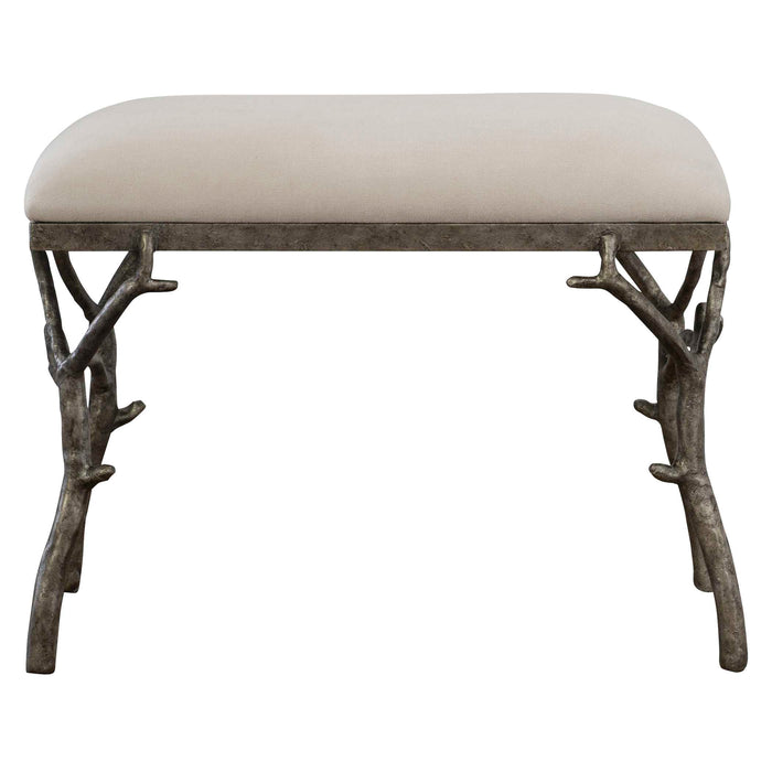 Lismore Bench Antique Silver-Furniture-Uttermost-Lighting Design Store
