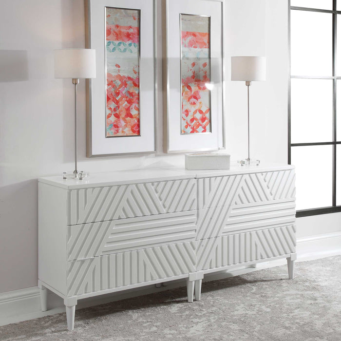 Colby Drawer Chest White-Furniture-Uttermost-Lighting Design Store