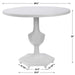 Kabarda Foyer Table Gloss White-Furniture-Uttermost-Lighting Design Store