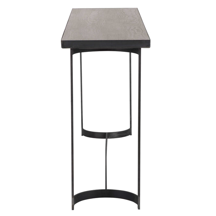 Basuto Console Table Aged Steel-Furniture-Uttermost-Lighting Design Store