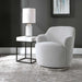 Hobart Swivel Chair Polished Nickel-Furniture-Uttermost-Lighting Design Store