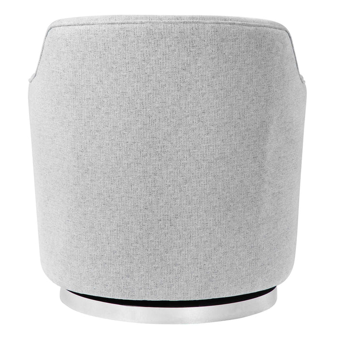 Hobart Swivel Chair Polished Nickel-Furniture-Uttermost-Lighting Design Store