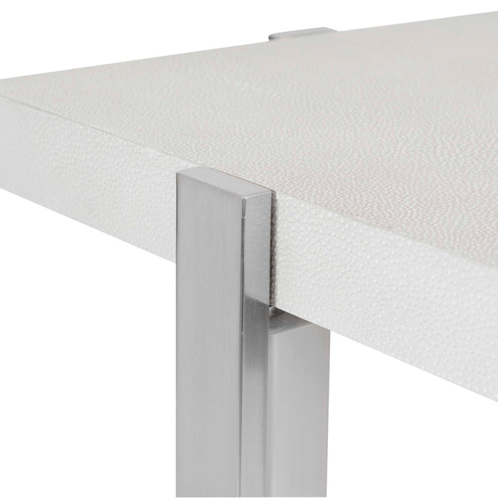 Arnaut Accent Table Brushed Silver-Furniture-Uttermost-Lighting Design Store